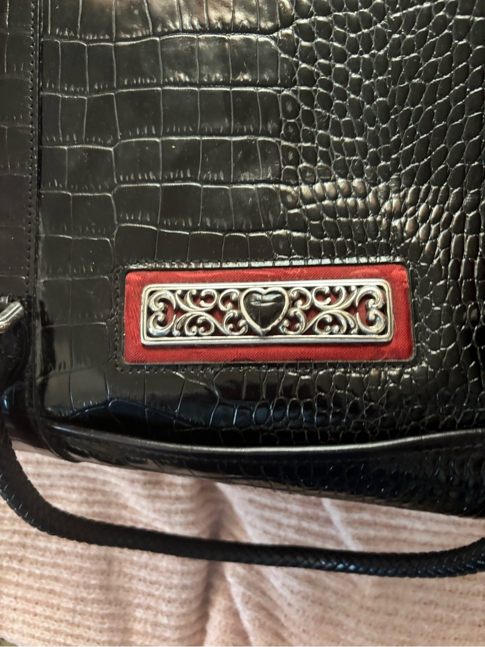 Brighton Burgundy Travel Duffel Bag with Black Accents - Picture 7 of 7